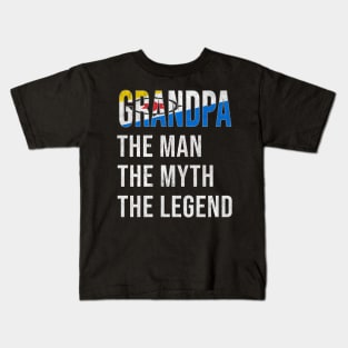 Grand Father Bonaire Dutch Grandpa The Man The Myth The Legend - Gift for Bonaire Dutch Dad With Roots From  Bonaire Kids T-Shirt